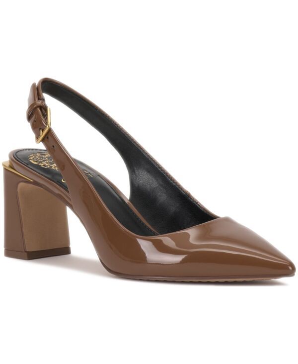 ヴィンスカムート レディース シューズ パンプス Vince Camuto Womens Hamden Slingback Pumps Burnt Sugar Patent