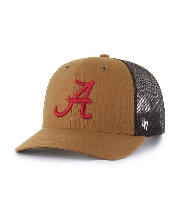 47 ブランド レディース アクセサリー 帽子 47 Brand X Carhartt Mens and Womens Brown Alabama Crimson Tide Trucker Adjus