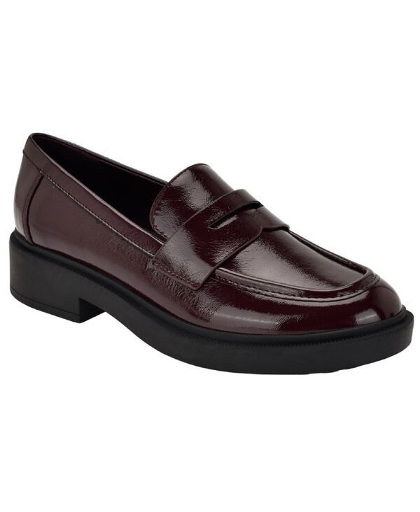 カルバンクライン レディース シューズ パンプス ローファー Calvin Klein Womens Otinyalmond Toe Penny Loafers Dark Merlot Patent 22,792円