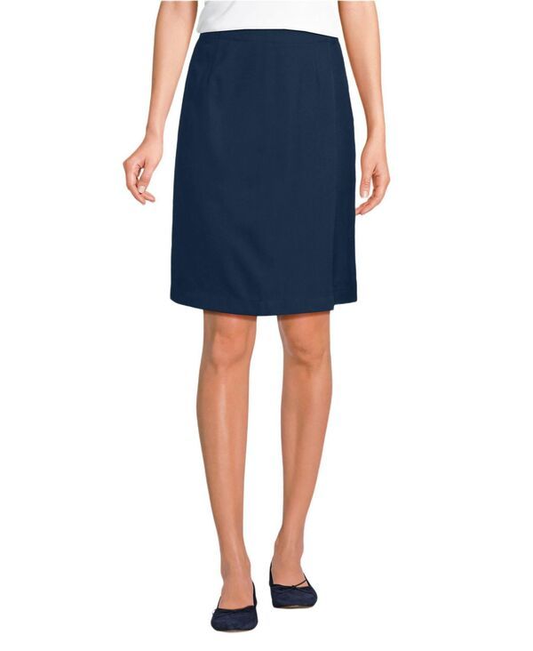 ランズエンド レディース ボトムスカート A ライン Lands End Womensolid A Line Tab Top of Knee Skort Classic navy ネイビー