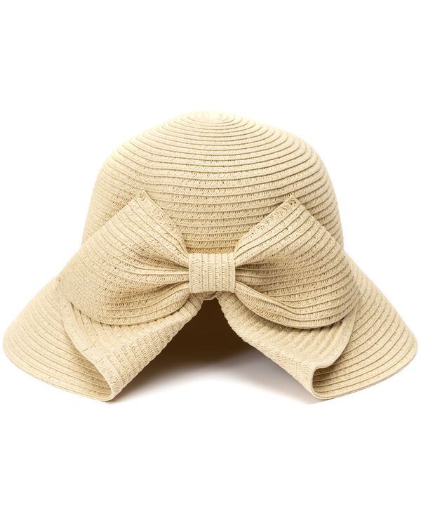 ビーシビージー レディース アクセサリー 帽子 BCBG Straw Bow Back Brimless Floppy Hat Natural
