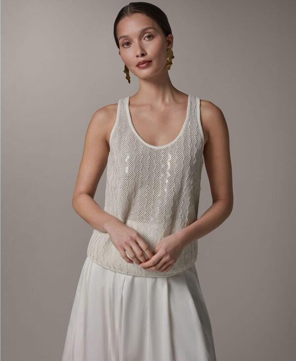 ダナ キャラン ニューヨーク レディース アウター ニット・セーター Donna Karanew York Womenscoop Neck Sweater Cream クリーム