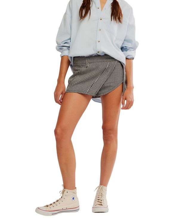 フリーピープル レディース ボトムスカート ギンガムチェック ギンガム Free People Womens Georgie Gingham Plaid Skirt Black Combo ブラック