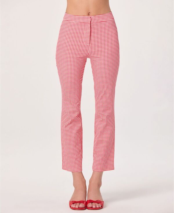 アストール レディース ボトムス カジュアルパンツ クロップド ASTR the Label Womens Alma HighRise Cropped Pants Red Gingha レッド