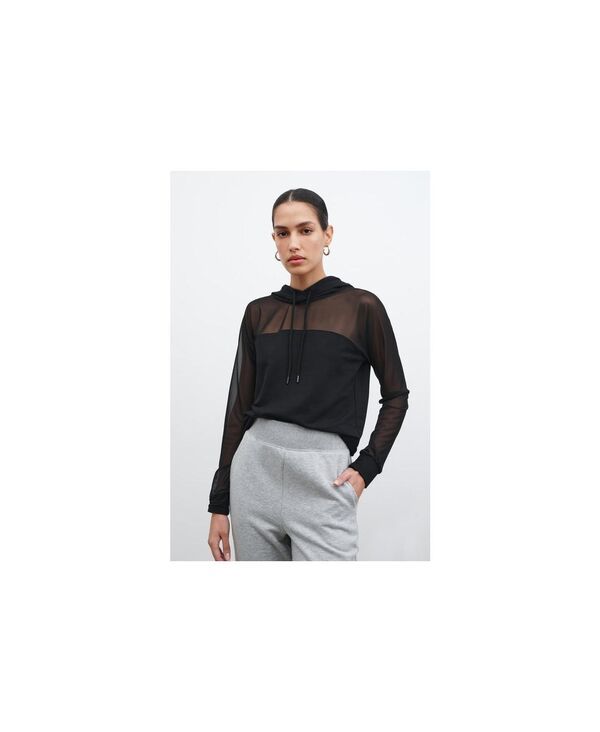 マルセラ レディース アウター パーカー・スウェット シアー Marcella Womens Park Sheer Hoodie Black ブラック 26,128円