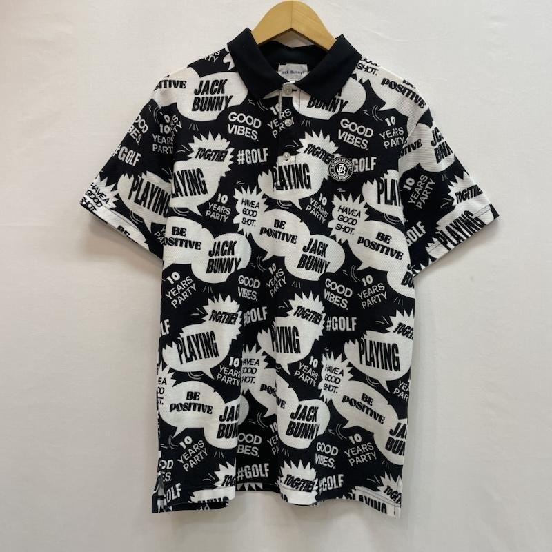 USED古着 Jack Bunny!! ジャックバニー 総柄 デザイン モノトーン 