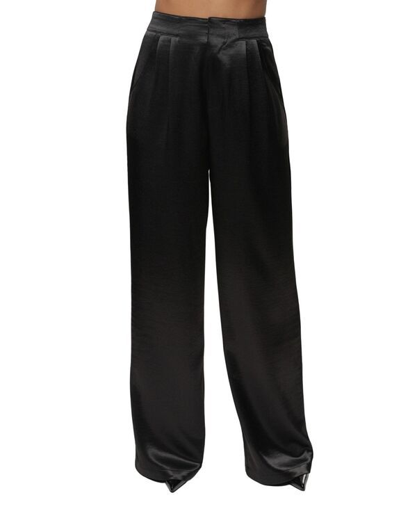 ジェイラックスレーベル レディース ボトムス カジュアルパンツ サテン JLUXLABEL Womens Thea Satin Pants Black ブラック