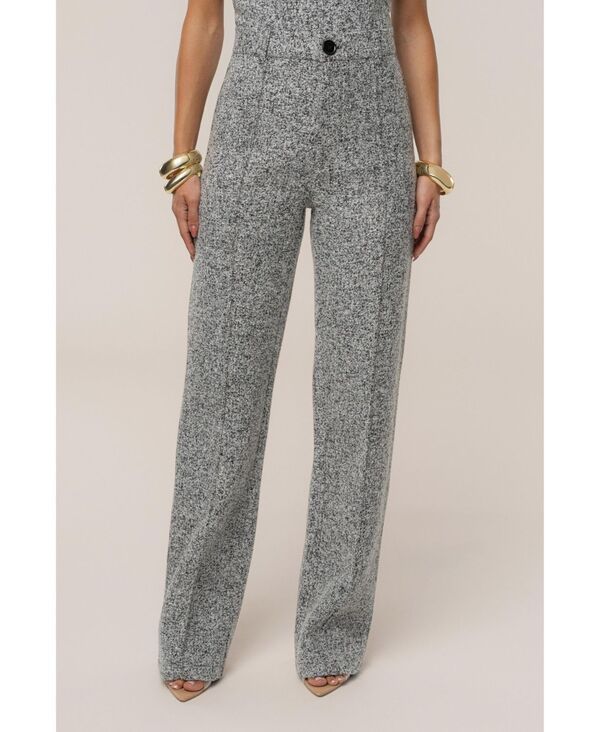ジェイラックスレーベル レディース ボトムス カジュアルパンツイード JLUXLABEL Womenstay Sharp Tweed Trouser Gray グレー
