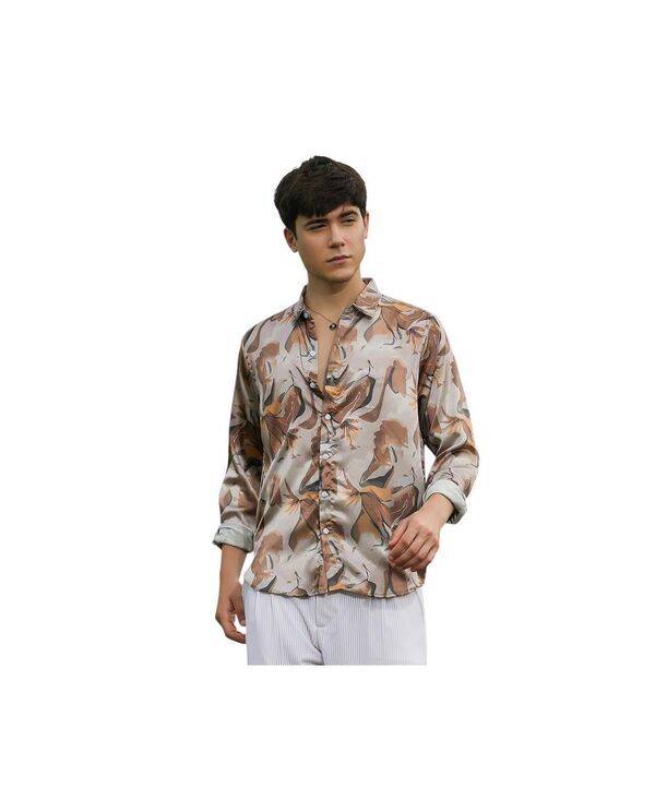 キャンパスストラ メンズ トップス シャツ Campusutra Mens Impressionist Canopy Shirt Brown ブラウン