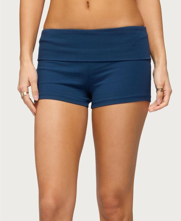 アディクテッド レディース ボトムス ハーフパンツ・ショーツ ショートパンツ Edikted Womens Palo Foldover Shorts Navy ネイビー 7,186円