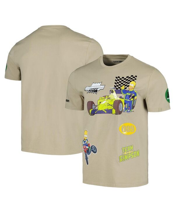 フリーズマックス メンズ トップス Tシャツ Freeze Max Mens and Womens Khaki The Simpsons Racing Tshirt Khaki カーキ