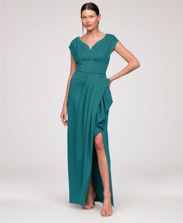 ジェイエスコレクションズ レディース トップス ワンピース Vネック JS Collections Womens Column VNeck Gown Dress Deep Sea