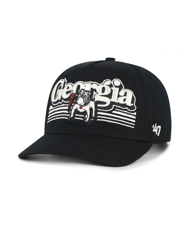 47 ブランド メンズ アクセサリー 帽子 47 Brand Mens Black Georgia Bulldogscript Fade Hitch Adjustable Hat Black ブラック