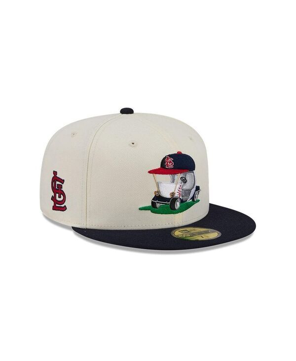 ニューエラ メンズ アクセサリー 帽子 New Era Mens CreamNavy St Louis Cardinals Bullpen Cart 59FIFTY Fitted Hat Cream