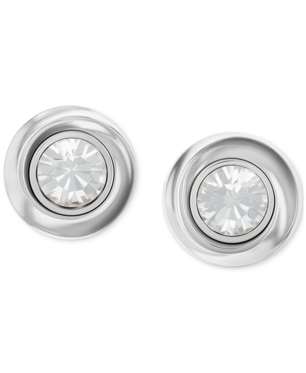 カルバンクライン レディース アクセサリー ピアス・イヤリング Tシャツ Calvin Klein Stainlessteel Cubic Zirconia Twisted Bezel Stud Ea