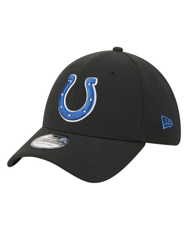 ニューエラ メンズ アクセサリー 帽子 New Era Mens Black Indianapolis Colts Core Team 39THIRTY Flex Hat Black ブラック