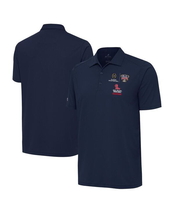 アンティグア メンズ トップス ポロシャツ Antigua Mens Navy Ole Miss Rebels College Football Playoff 2026 Sugar Bowl Cha