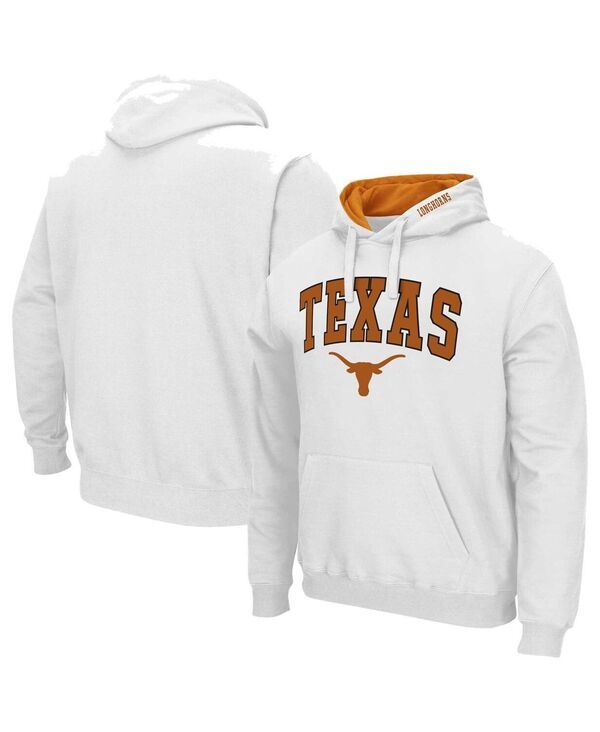 コロシアム メンズ アウター パーカー・スウェット ロゴ Colosseumens Whitexas Longhorns Arch Team Logo 30 Pullover Hoodie White