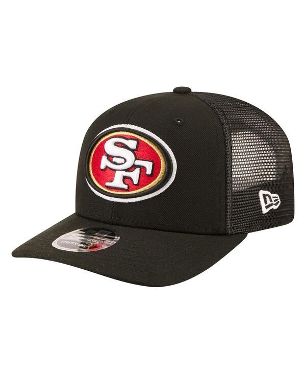 ニューエラ メンズ アクセサリー 帽子 New Era Mens Black San Francisco 49ers 9SEVENTY Trucker Adjustable Hat Black ブラッ