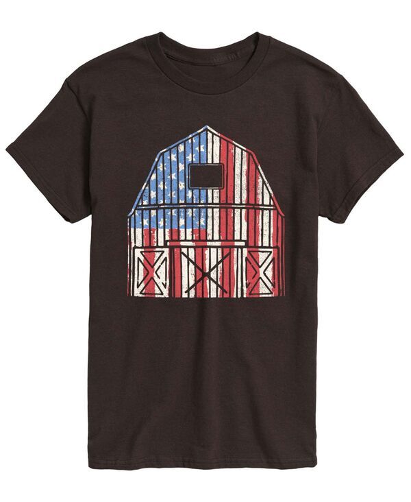 エアウェーブス メンズ トップス Tシャツ 半袖 グラフィック AIRWAVES Mens USA Barn ShortSleeve Graphic TShirt Dark Brown ブラウン