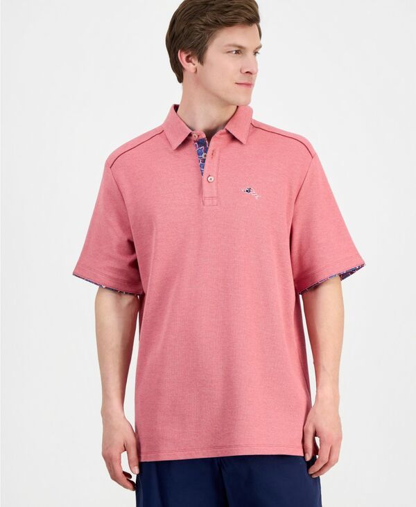 トッミーバハマ メンズ トップス ポロシャツ 半袖 Tommy Bahama Mens Geo Rio 5 OClock ShortSleeve Polo Shirt Raspberry Wine H 27,232円