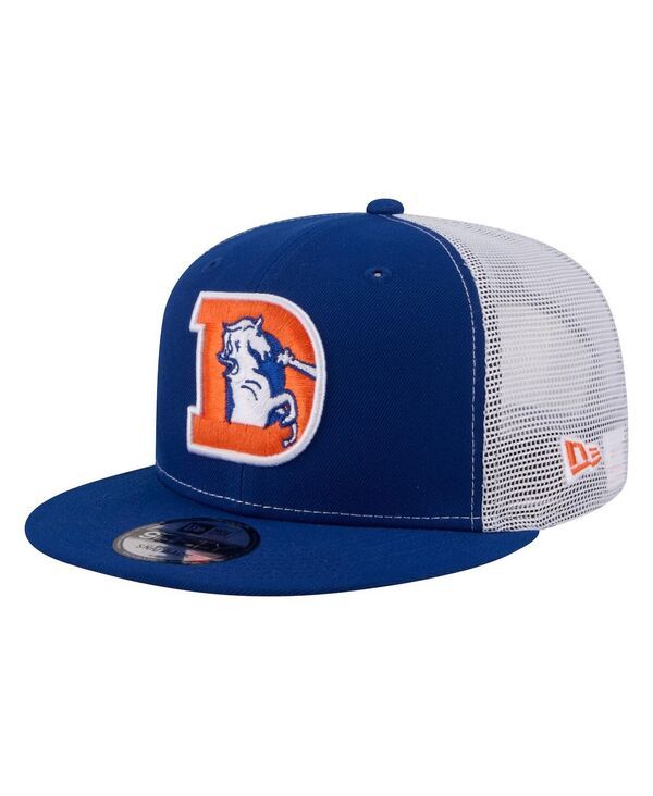 ニューエラ メンズ アクセサリー 帽子 New Era Mens Royal Denver Broncos Core Team 9FIFTY Trucker Snapback Hat Royal