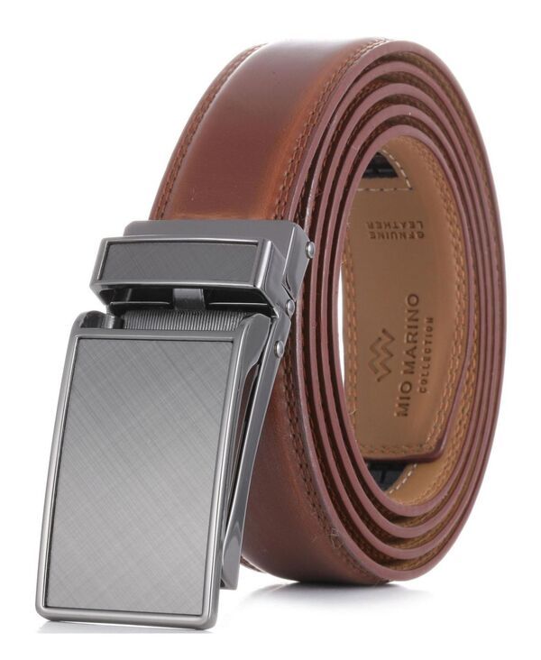 ミオマリオ メンズ アクセサリー ベルト Mio Marino Mens Tartan Ratchet Belt Burnt umber
