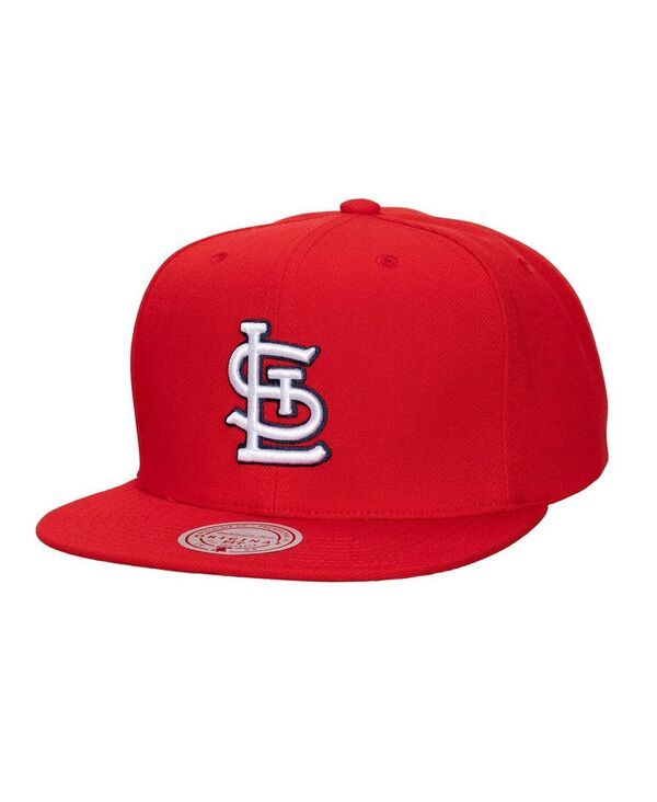 ミッチェルネス メンズ アクセサリー 帽子 ロゴ Mitchell Ness Mens and Womens Red St Louis Cardinalside Logo Snapback Hat R