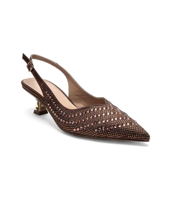 プロローグシューズ レディース パンプス ヒール Prologue Shoes Womens Royalembellished Kitten Heel Pump Brown ブラウン