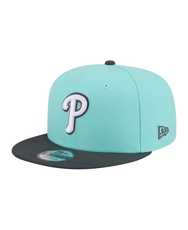 ニューエラ メンズ アクセサリー 帽子 New Era Mens TurquoiseCharcoal Philadelphia Phillies TwoTone Color Pack 9FIFTY S
