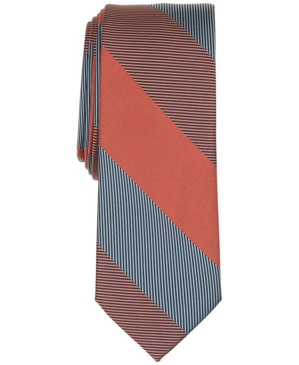 バースリー メンズ アクセサリー ネクタイ Bar III Mens Merlin Stripe Skinny Tie Orange オレンジ