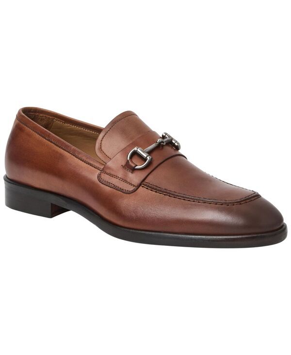 ブルーノマグリ メンズ シューズ スリッポン・ローファー Bruno Magli Mens Pasquale RoundToe Loafers Cognac Leather
