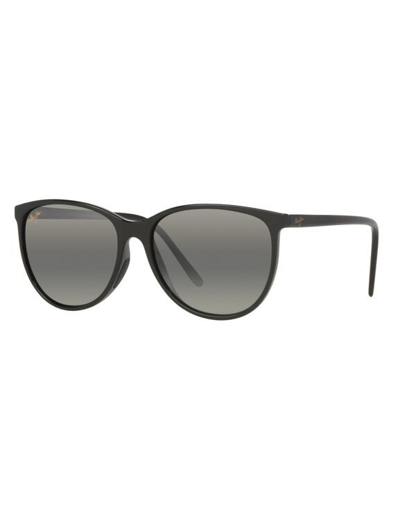 マウイジム レディース アクセサリー サングラス・アイウェア Maui Jim Womens Ocean Polarized Sunglasses MJ000781 Black Shiny ブラック