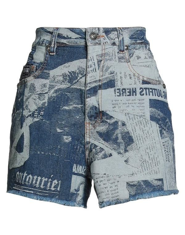 ヴェルサーチ レディース ボトムス ハーフパンツ・ショーツ デニムショートパンツ VERSACE JEANS COUTURE Blue ブルー