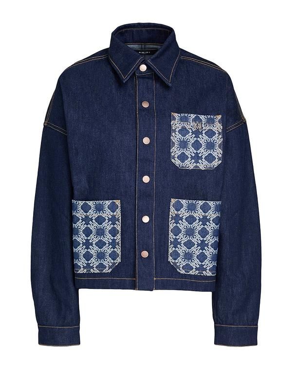 アミリ レディース アウター ジャケット・ブルゾン デニムブルゾン AMIRI Blue ブルー