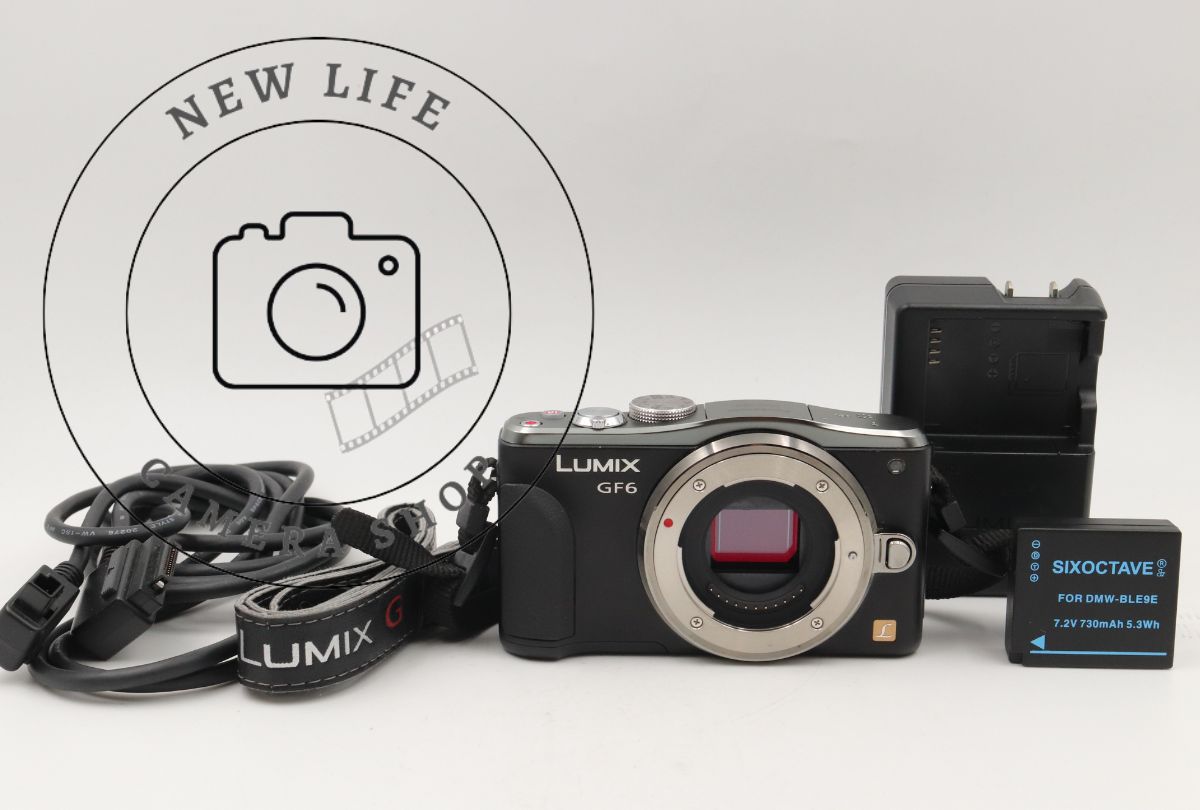 【美品】panasonic dmc-gf6 極上品☆Panasonic パナソニック DMC-GF6 ボディ ブラック ###16157
