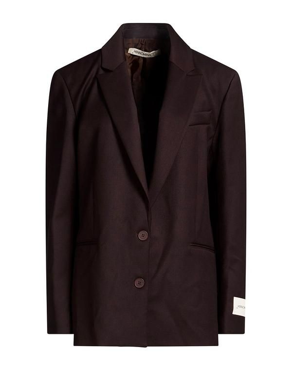 ヒンノミネイト レディース アウター ジャケット・ブルゾン テーラードジャケット HINNOMINATE Dark Brown ブラウン