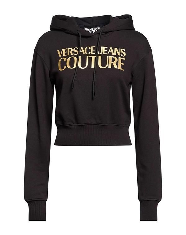 ヴェルサーチ レディース アウター パーカー・スウェット VERSACE JEANS COUTURE Black ブラック