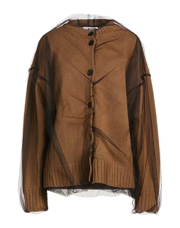 エムエスジイエム レディース アウター カーディガン MSGM Camel キャメル