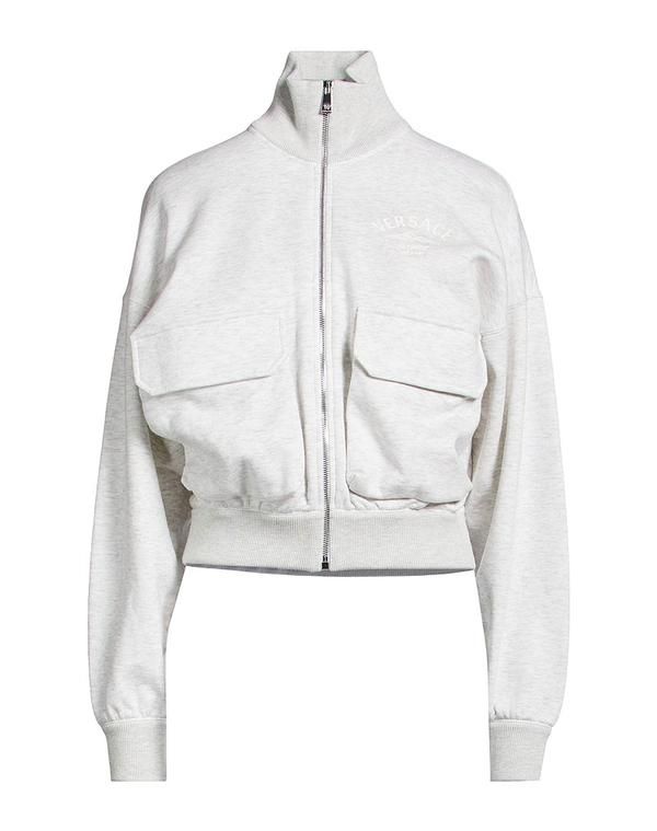 ヴェルサーチ レディース アウター パーカー・スウェット VERSACE Light Gray グレー
