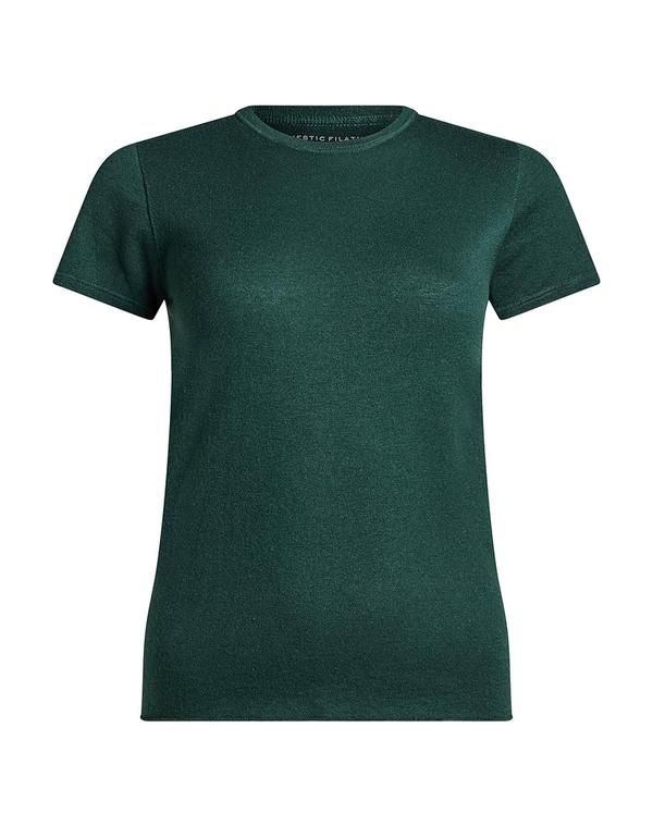 マジェスティック レディース アウター カーディガン カシミヤニット MAJESTIC FILATURES Dark Green グリーン