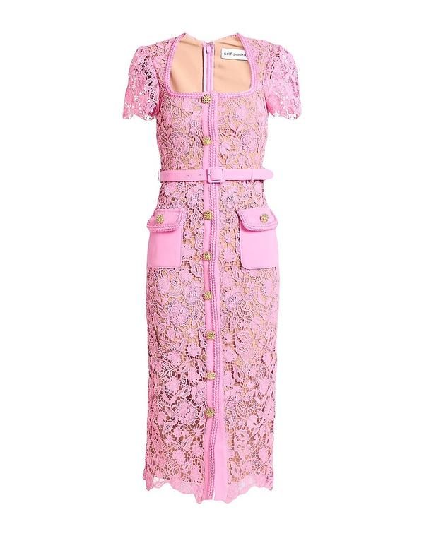 セルフ・ポートレイト レディース トップス ワンピース プリーツドレス SELFPORTRAIT Pink ピンク