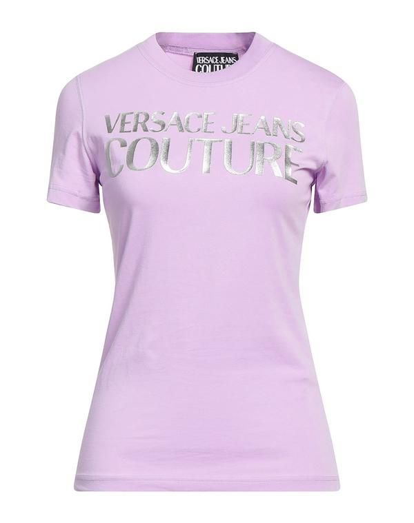 ヴェルサーチ レディース トップス Tシャツ VERSACE JEANS COUTURE Lilac ライラック