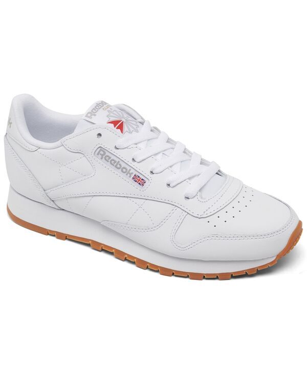 リーボック レディース シューズ スニーカー レザー Reebok Womens Classic Leather Casual Sneakers from Finish Line White Gum