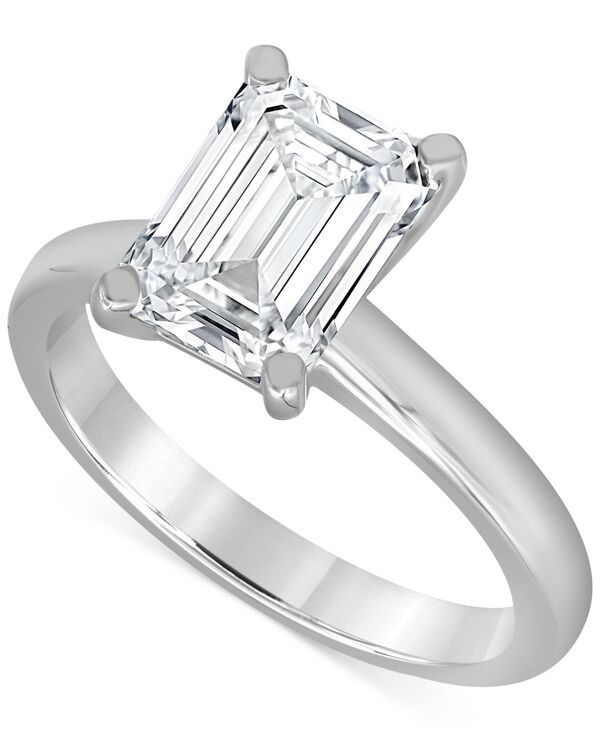 バッジェリーミシュカ レディース アクセサリー リング Badgley Mischka Certified Lab Grown Diamond EmeraldCut Solitairengagemen