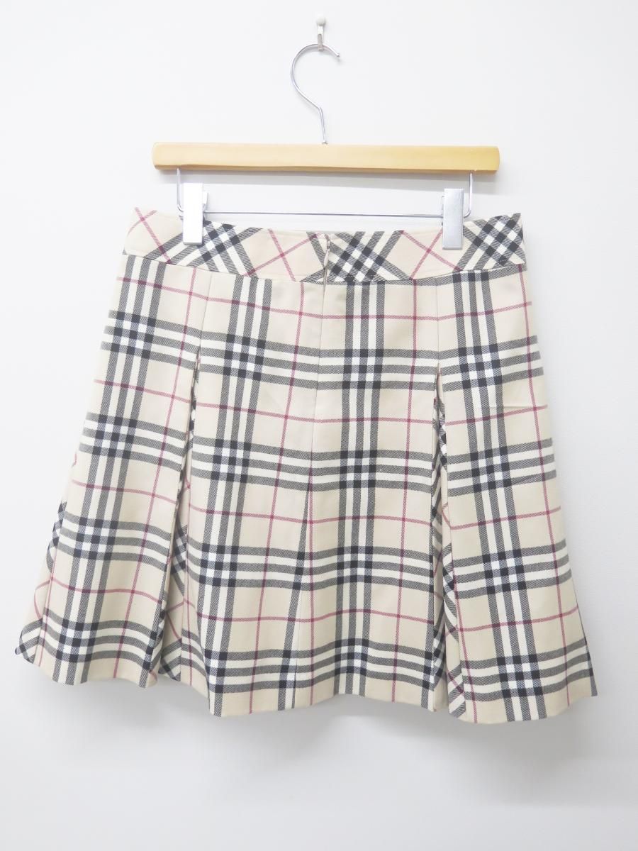 極美品 バーバリー スカート ノバチェック 140 ☆8419☆BURBERRY バーバリー ウール ノバチェック スカート 美品 40