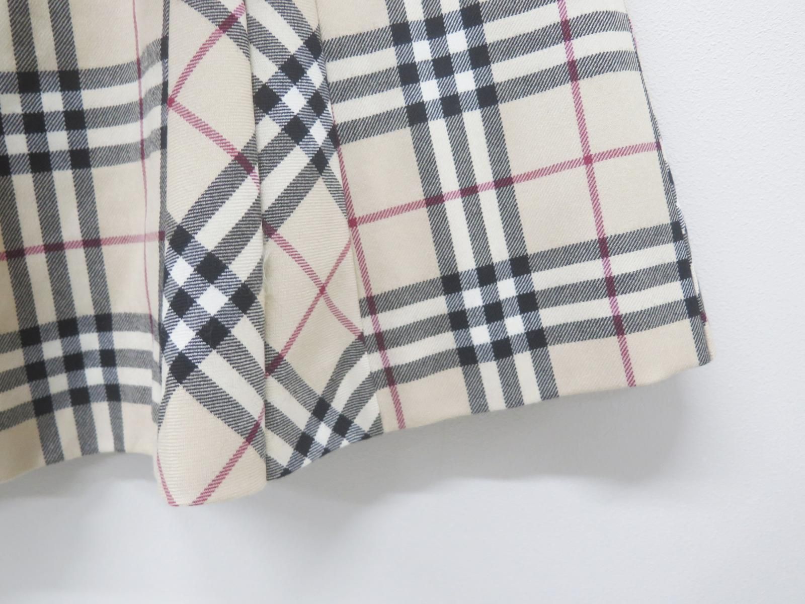 ☆8419☆BURBERRY バーバリー ウール ノバチェック スカート 美品 40