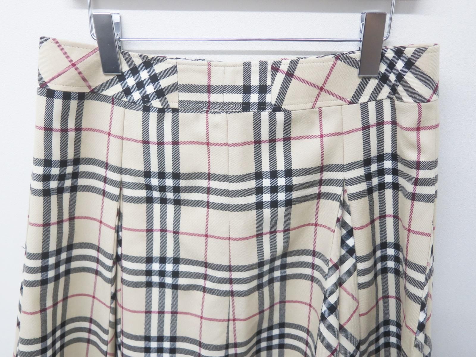 ☆8419☆BURBERRY バーバリー ウール ノバチェック スカート 美品 40