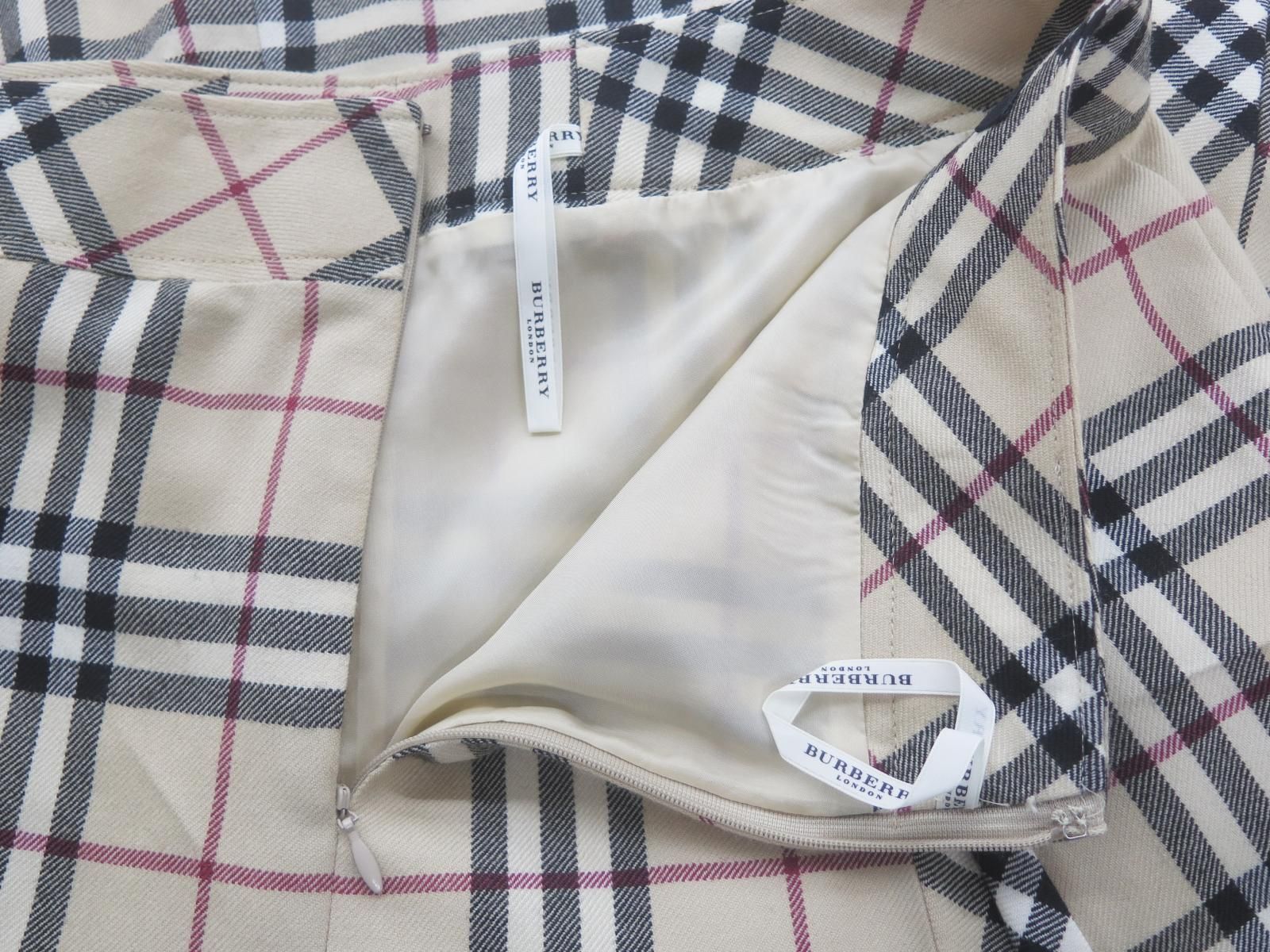 ☆8419☆BURBERRY バーバリー ウール ノバチェック スカート 美品 40
