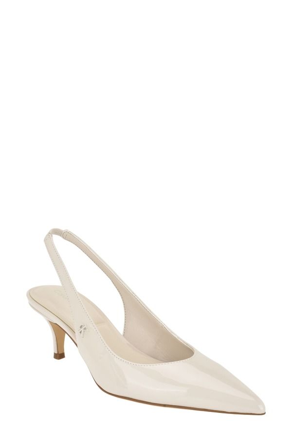 カルバンクライン レディース シューズ ヒール Calvin Klein Emersyn Pointed Toe Slingback Pump Ivory アイボリー